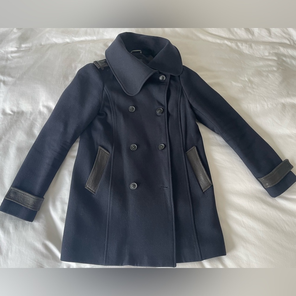 Mackage Peacoat With Leather Accents